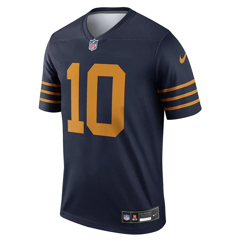 Men's Nike Jordan Love Navy Green Bay Packers The 1923 Classic Legend Player Dri-FIT Top