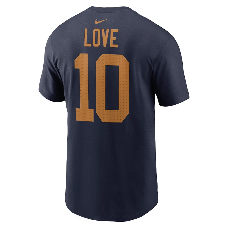 Men's Nike Jordan Love Navy Green Bay Packers The 1923 Classic Name & Number T-Shirt
