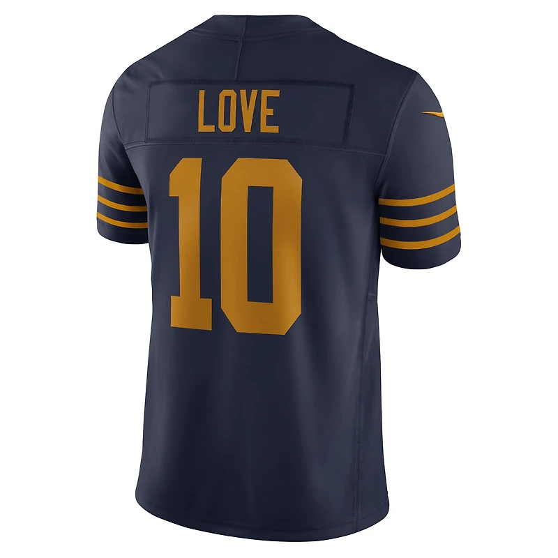 Maillot Nike Jordan Love Navy pour homme des Packers de Green Bay, édition limitée The 1923 Classic Vapor F.U.S.E.