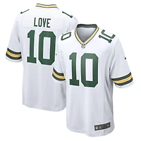 Maillot de match Nike Jordan Love White Green Bay Packers pour Homme