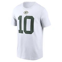 Men's Nike Jordan Love  White Green Bay Packers Player Name & Number T-Shirt
