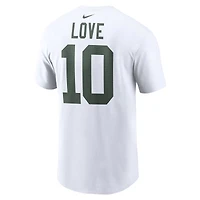 Men's Nike Jordan Love Green Bay Packers Player Name & Number T-Shirt