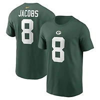 T-shirt avec nom et numéro de joueur Nike Josh Jacobs Green Bay Packers pour homme