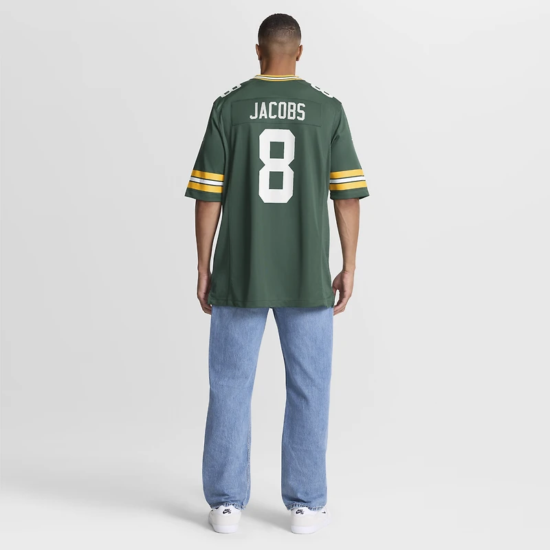 Maillot de match l'équipe Nike Josh Jacobs Green Bay Packers pour homme