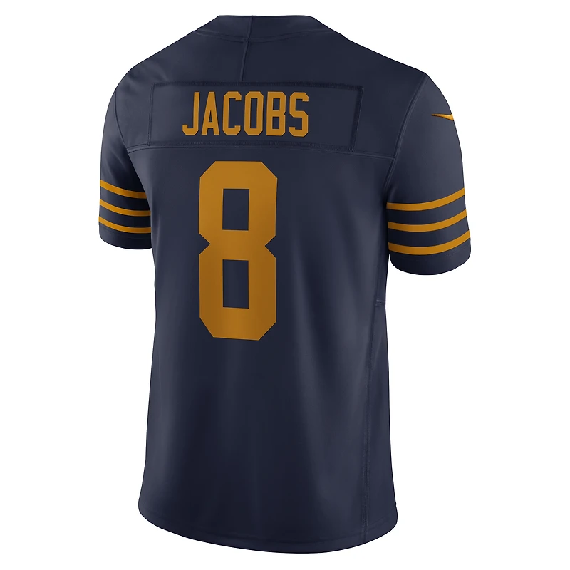 Maillot Nike Josh Jacobs bleu marine des Packers de Green Bay, édition limitée The 1923 Classic Vapor F.U.S.E.