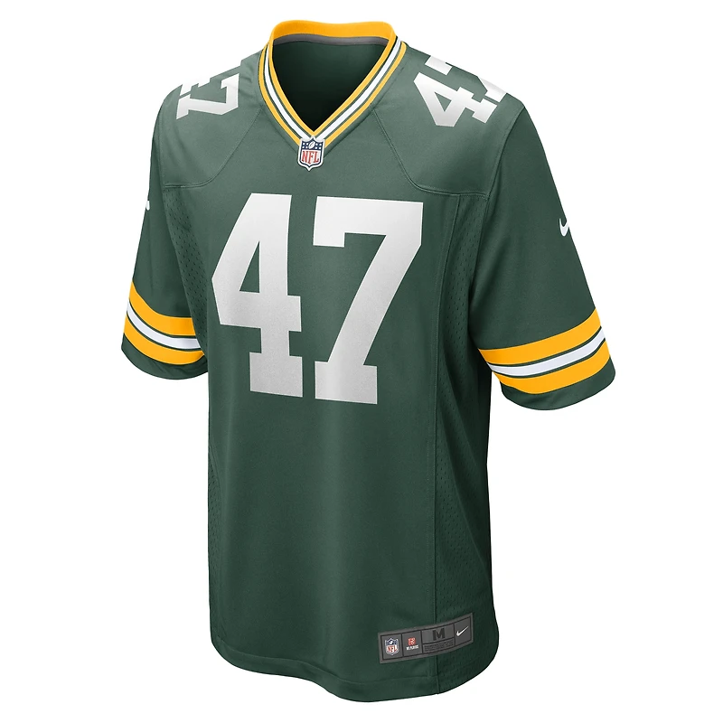 Homme Nike Justin Hollins Vert Green Bay Packers Home Game Player Jersey