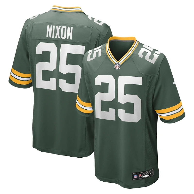 Maillot de joueur match Nike Keisean Nixon Green Bay Packers pour homme