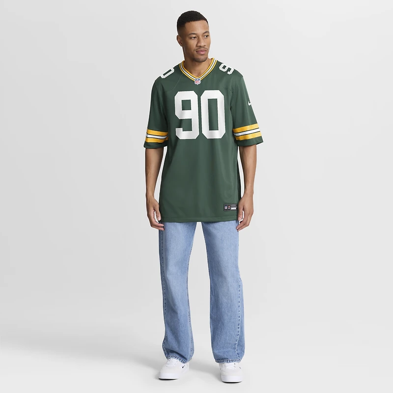 Maillot de match Nike Lukas Van Ness pour homme, vert, des Packers Green Bay