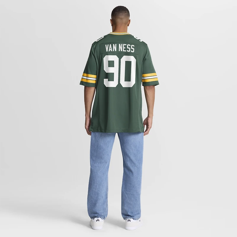 Men's Nike Lukas Van Ness Green Bay Packers Game Jersey