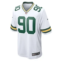 Maillot de match l'équipe Nike Lukas Van Ness pour hommes, blanc, Green Bay Packers