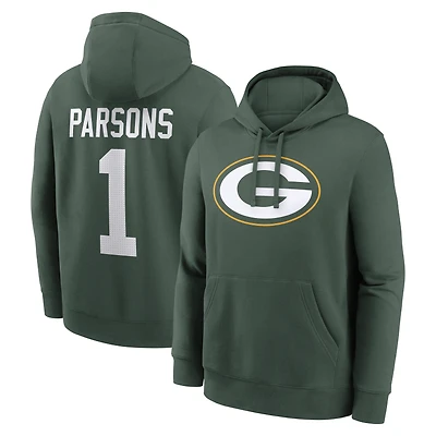 Men's Nike Micah Parsons Green Bay Packers Name & Number Hoodie