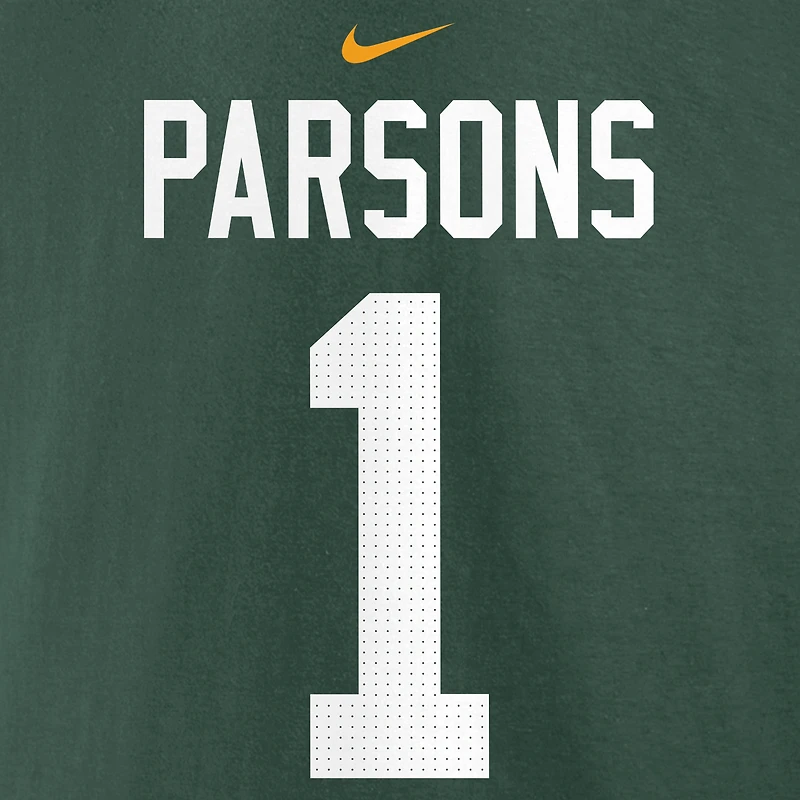 Men's Nike Micah Parsons Green Bay Packers Player Name & Number Fleece Hoodie
