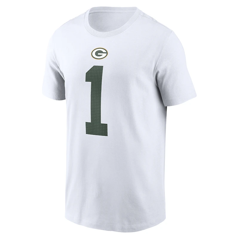 T-shirt Nike Micah Parsons blanc pour homme, avec nom et numéro du joueur des Green Bay Packers