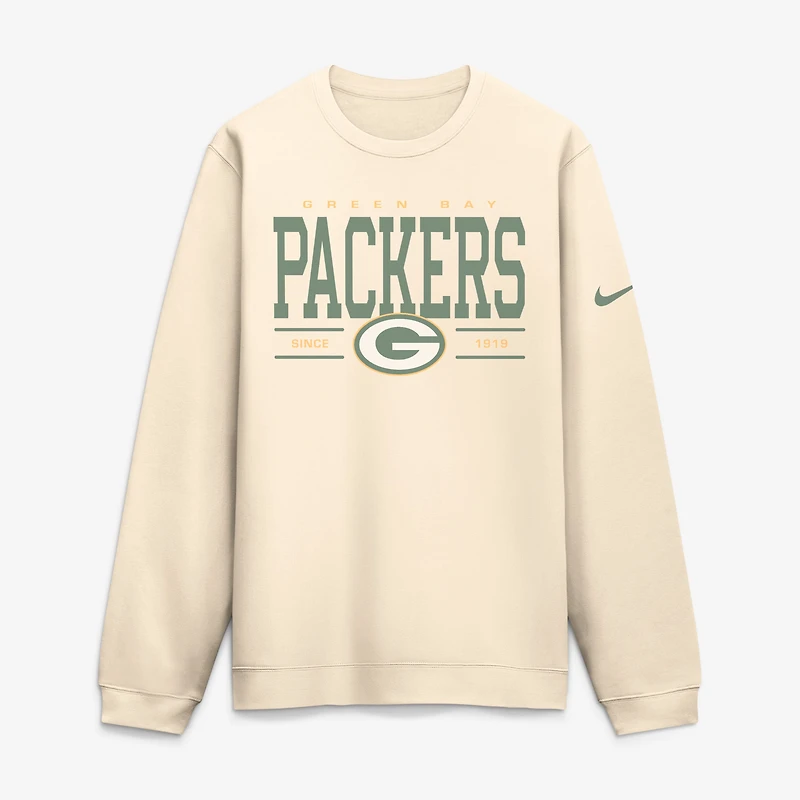 Men's Nike Natural Green Bay Packers Always Reppin' Club Sweatshirt
