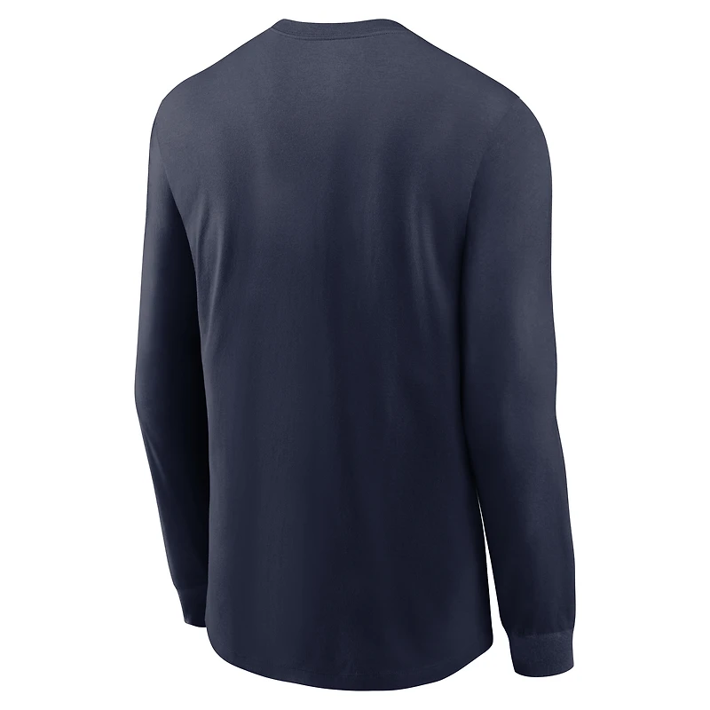 T-shirt à manches longues Nike bleu marine Essential des Green Bay Packers pour homme