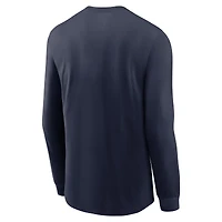 T-shirt à manches longues Nike bleu marine Essential des Green Bay Packers pour homme