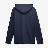 T-shirt à capuche manches longues Nike Green Bay Packers Sideline Dri-FIT pour homme, bleu marine