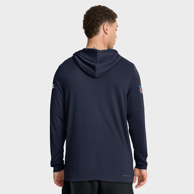 T-shirt à capuche manches longues Nike Dri-FIT bleu marine pour homme des Packers de Green Bay, The 1923 Classic Pass Accuracy