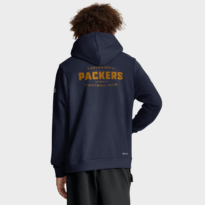 Sweat à capuche Nike Dri-FIT bleu marine des Green Bay Packers The 1923 Classic Sideline pour homme