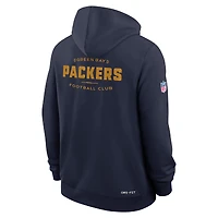 Sweat à capuche Nike Dri-FIT bleu marine des Green Bay Packers The 1923 Classic Sideline pour homme