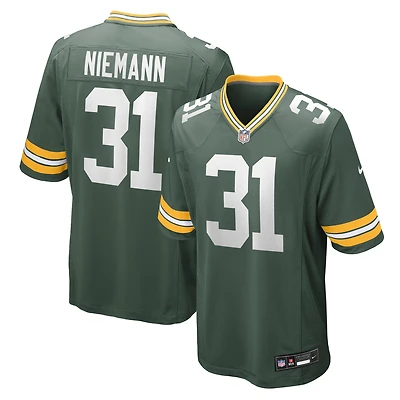 Maillot Nike Nick Niemann vert pour homme, équipe des Green Bay Packers