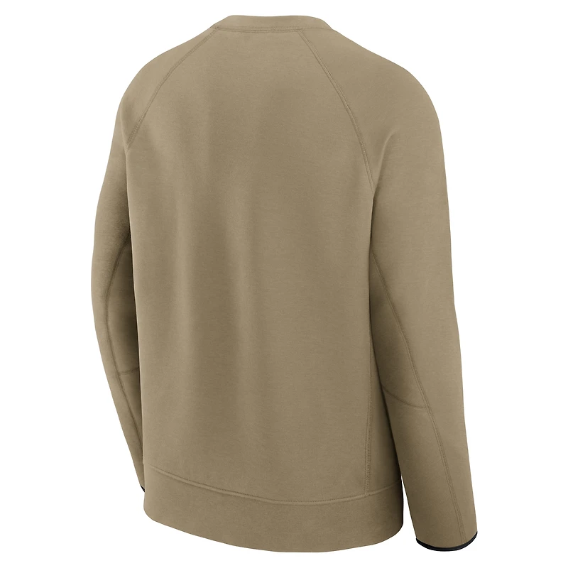 Men's Nike Olive Green Bay Packers Tech Fleece Raglan Sweatshirt