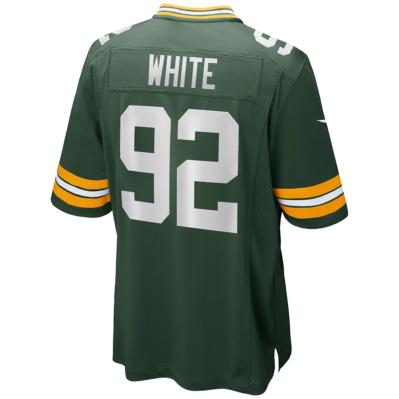 Maillot de joueur retraité Nike Reggie blanc vert Green Bay Packers pour homme