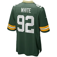 Maillot de joueur retraité Nike Reggie blanc vert Green Bay Packers pour homme