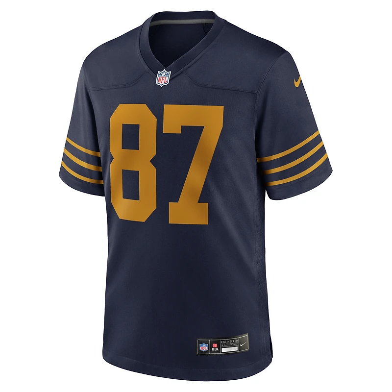 Maillot Nike Romeo Doubs bleu marine pour homme des Packers de Green Bay, édition 1923