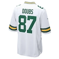 Men's Nike Romeo Doubs White Green Bay Packers Game Player Jersey