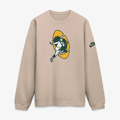 Men's Nike Sand Green Bay Packers Formation Rewind Club Pullover Sweatshirt