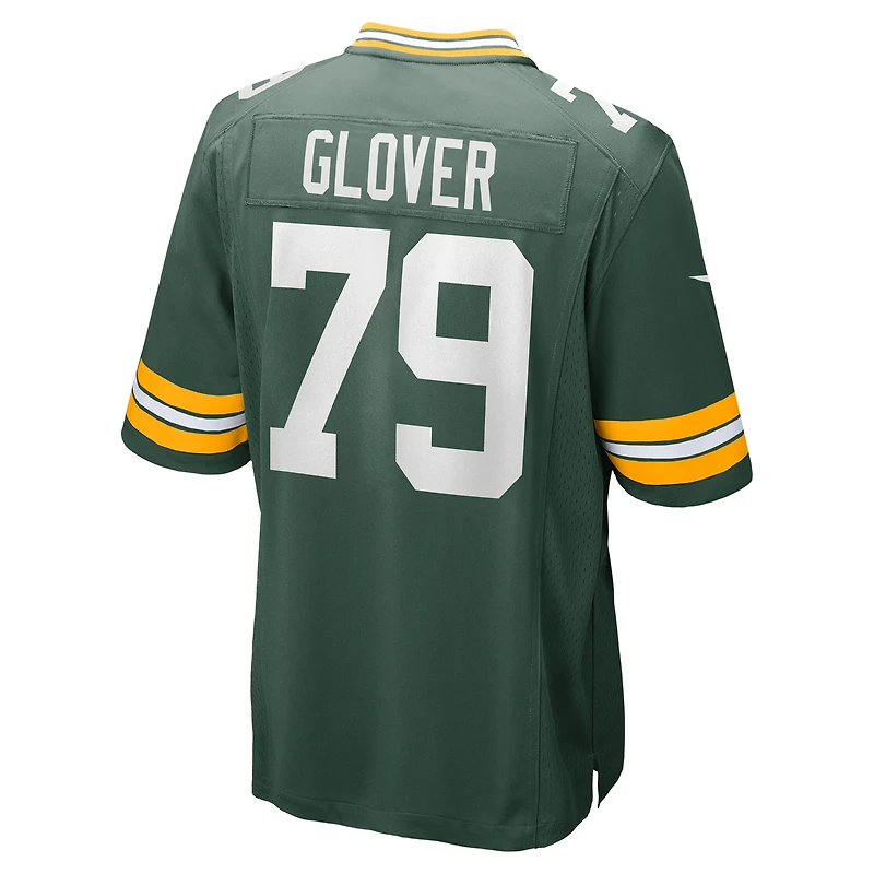 Maillot de match Nike Travis Glover Green Bay Packers pour homme