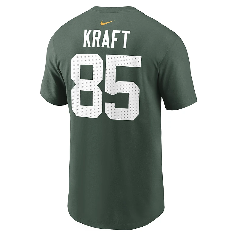 Men's Nike Tucker Kraft Green Bay Packers Player Name & Number T-Shirt