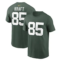 T-shirt Nike Tucker Kraft vert pour homme avec nom et numéro de joueur des Green Bay Packers