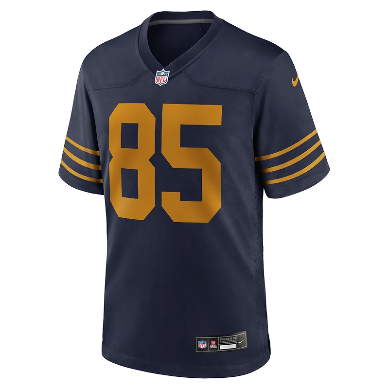 Maillot de match alternatif Nike Tucker Kraft bleu marine des Green Bay Packers pour hommes