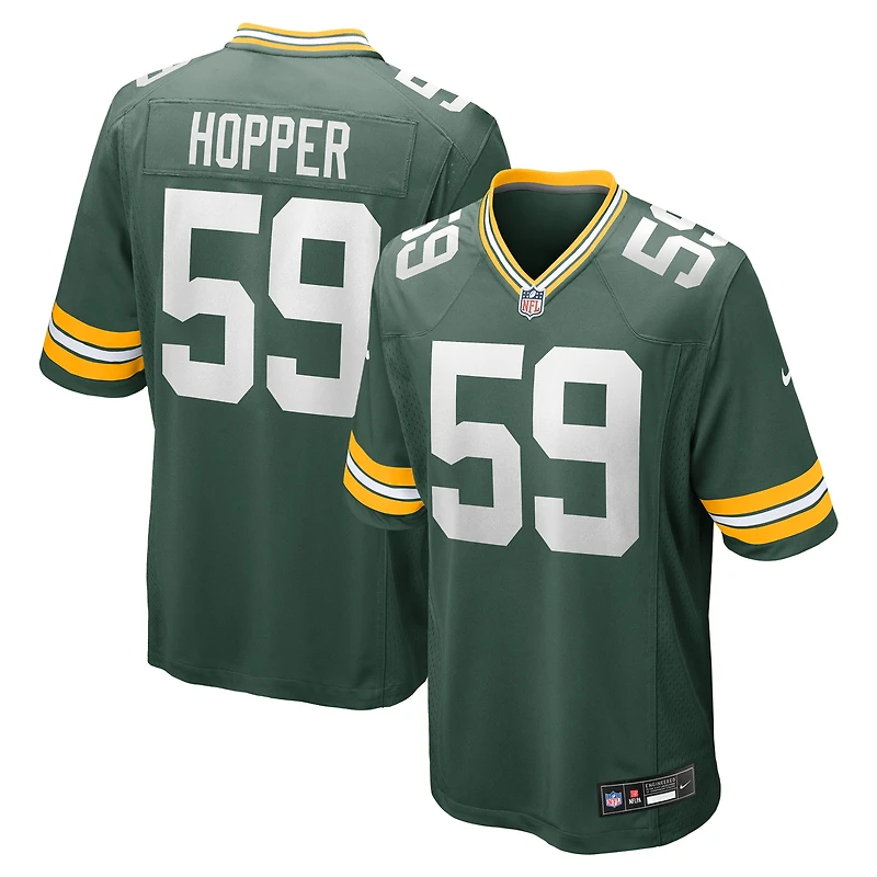 Maillot de match Nike Ty'Ron Hopper pour homme, vert, des Packers Green Bay