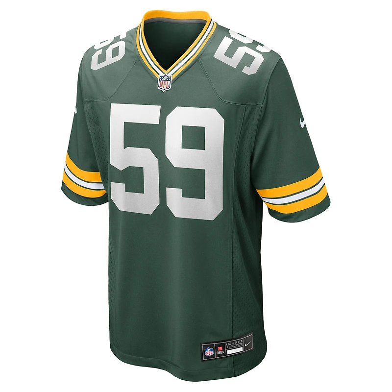 Maillot de match Nike Ty'Ron Hopper pour homme, vert, des Packers Green Bay