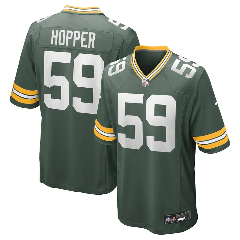 Maillot de match Nike Ty'Ron Hopper pour homme, vert, des Packers Green Bay