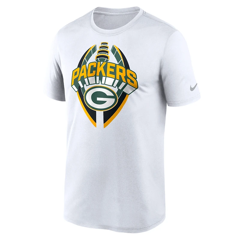Men's Nike White Green Bay Packers Legend Icon Performance T-Shirt