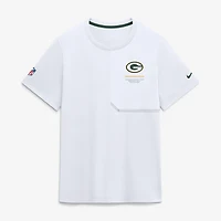 Men's Nike  White Green Bay Packers Sideline UV Dri-FIT Coaches Shirt