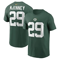 T-shirt Nike Xavier McKinney bleu marine pour homme, The 1923 Classic Name & Number des Green Bay Packers