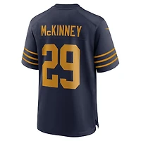 Men's Nike Xavier McKinney Navy Green Bay Packers The 1923 Classic Game Jersey