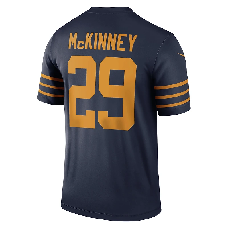 Men's Nike Xavier McKinney Navy Green Bay Packers The 1923 Classic Legend Player Dri-FIT Top