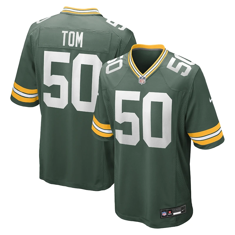 Men's Nike Zach Tom Green Bay Packers Game Player Jersey