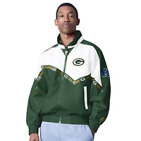 Men's Pro Player White/Green Green Bay Packers Tape II Lightweight Full-Zip Jacket