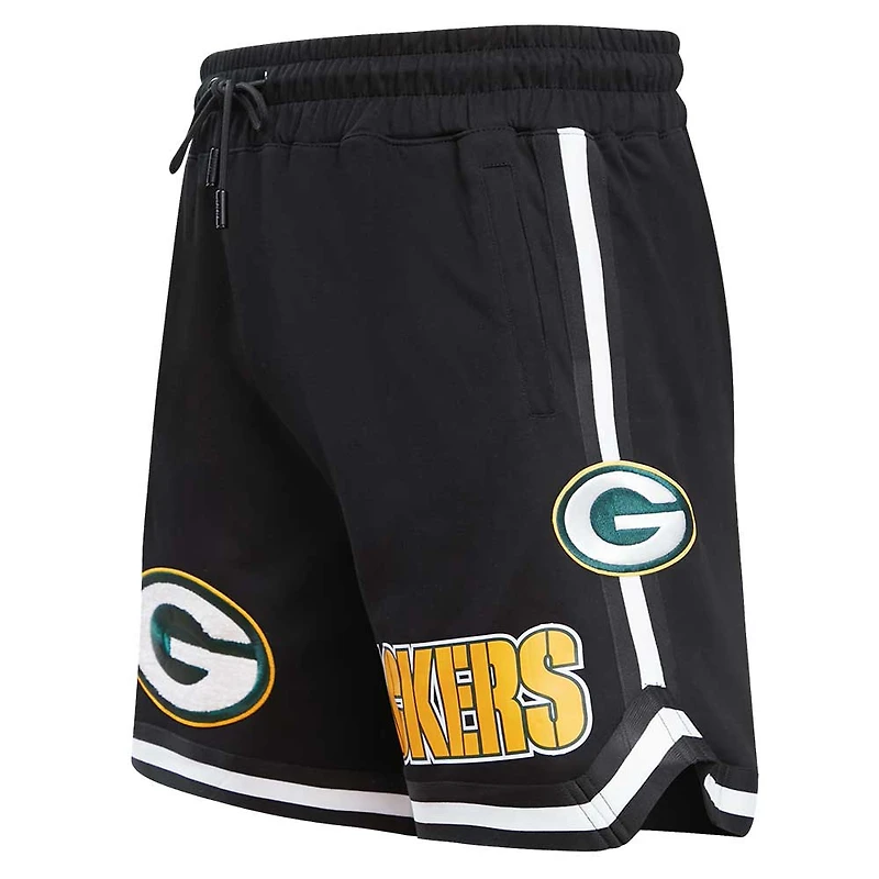 Short classique en chenille Pro Standard pour hommes, noir, Green Bay Packers