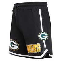 Short classique en chenille Pro Standard pour hommes, noir, Green Bay Packers