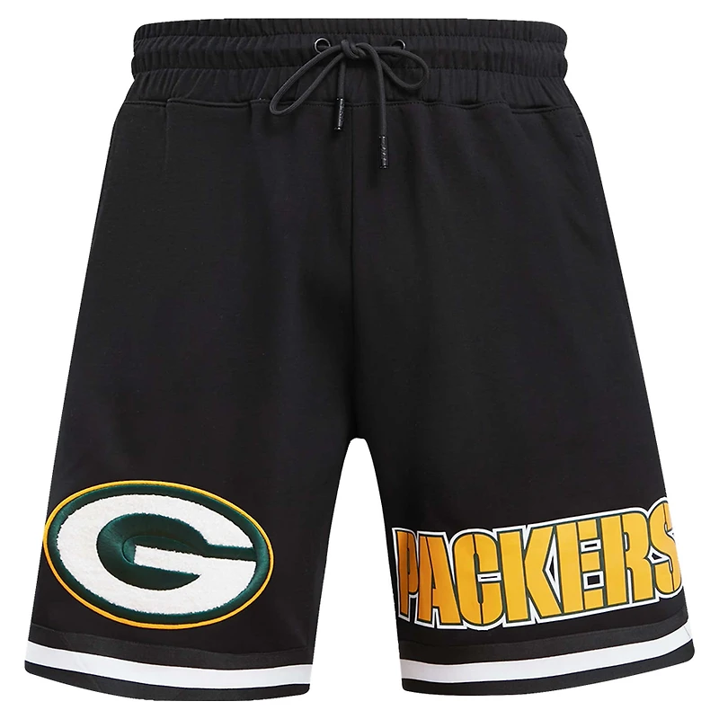 Short classique en chenille Pro Standard pour hommes, noir, Green Bay Packers