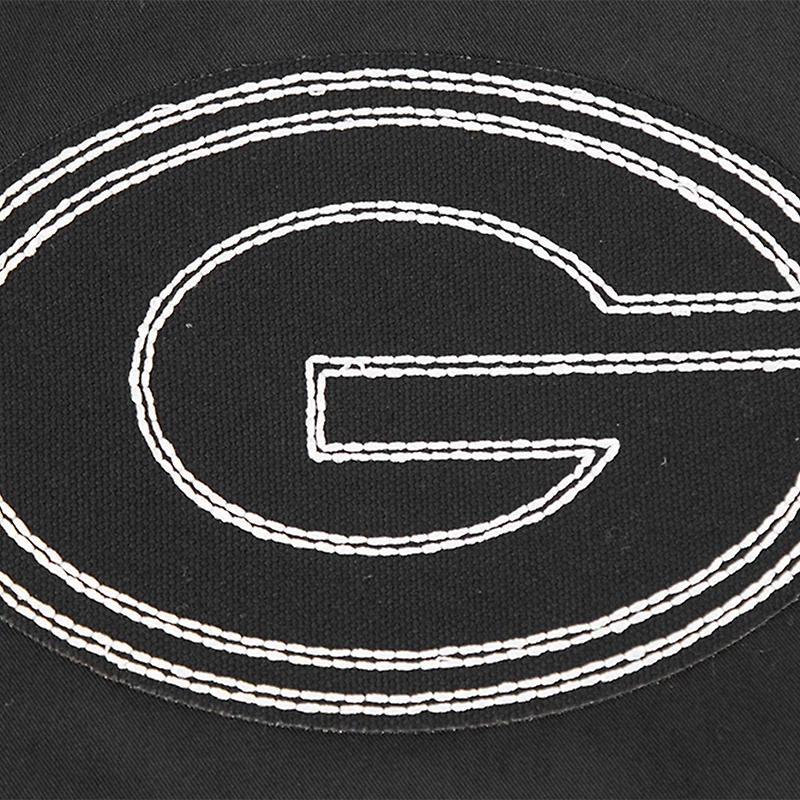 Men's Pro Standard Black Green Bay Packers Paint The City Twill Full-Zip Jacket