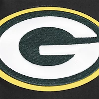Men's Pro Standard Black Green Bay Packers Paint The City Twill Full-Zip Jacket